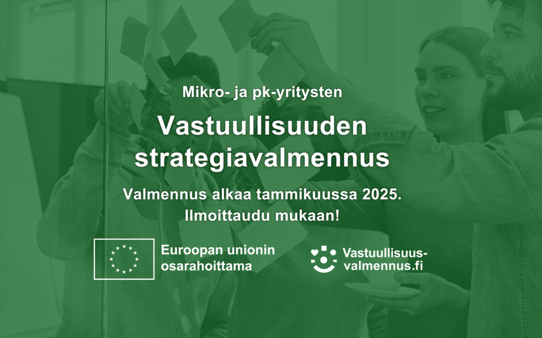 Onko vastuullisuus jo osa yrityksesi strategiaa? Vai oletko vasta aloittamassa?